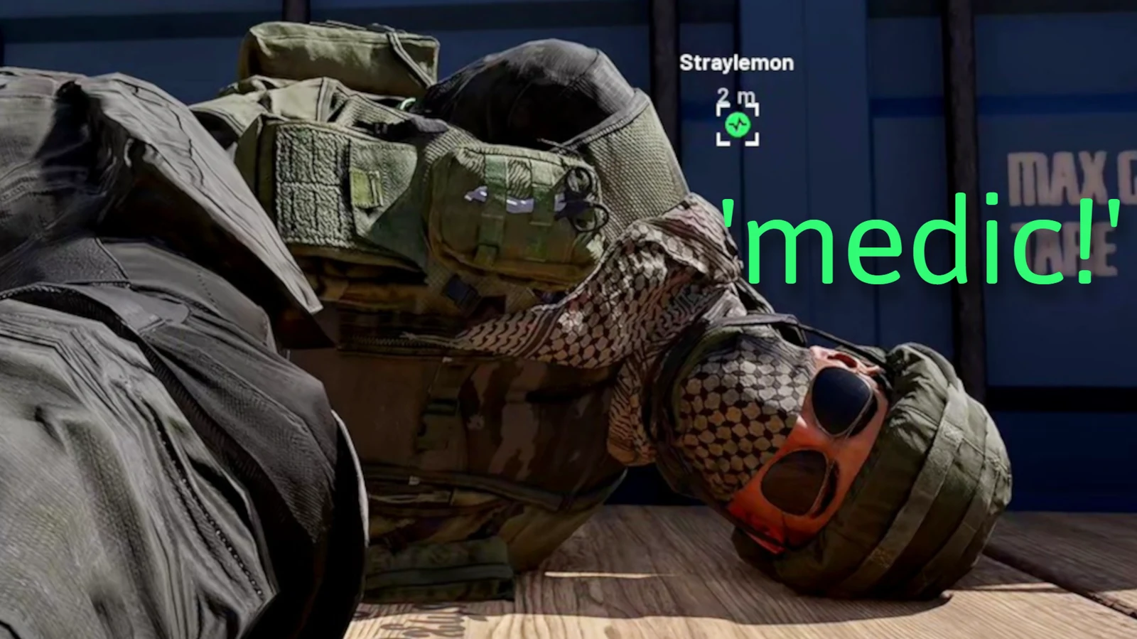 A WARDOGS player assisting a downed teammate