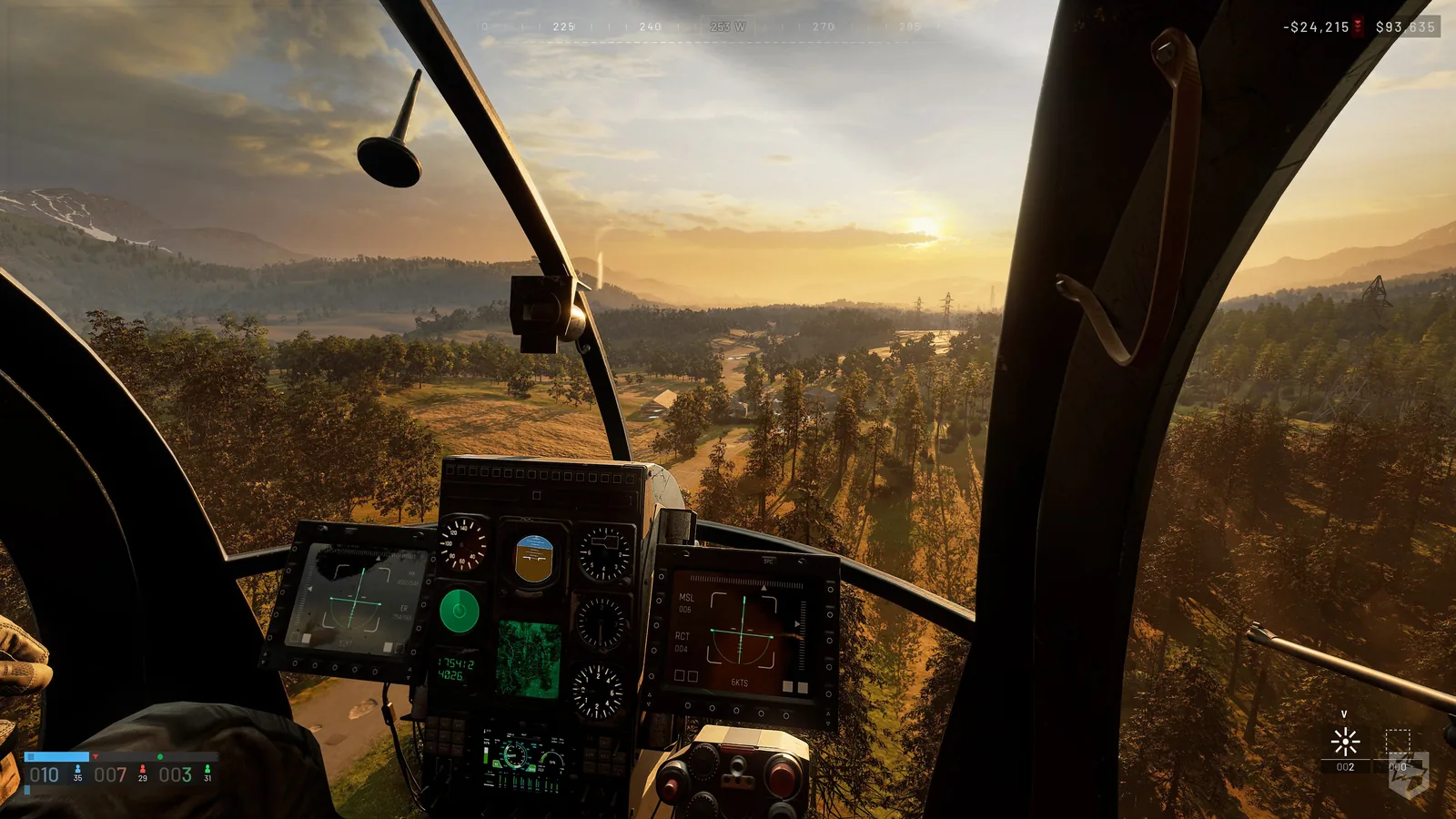 A WARDOGS helicopter operating above the battlefield